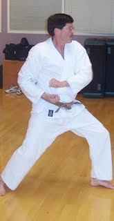 Martin Schwarz making kata heian godan when he was a brown belt.